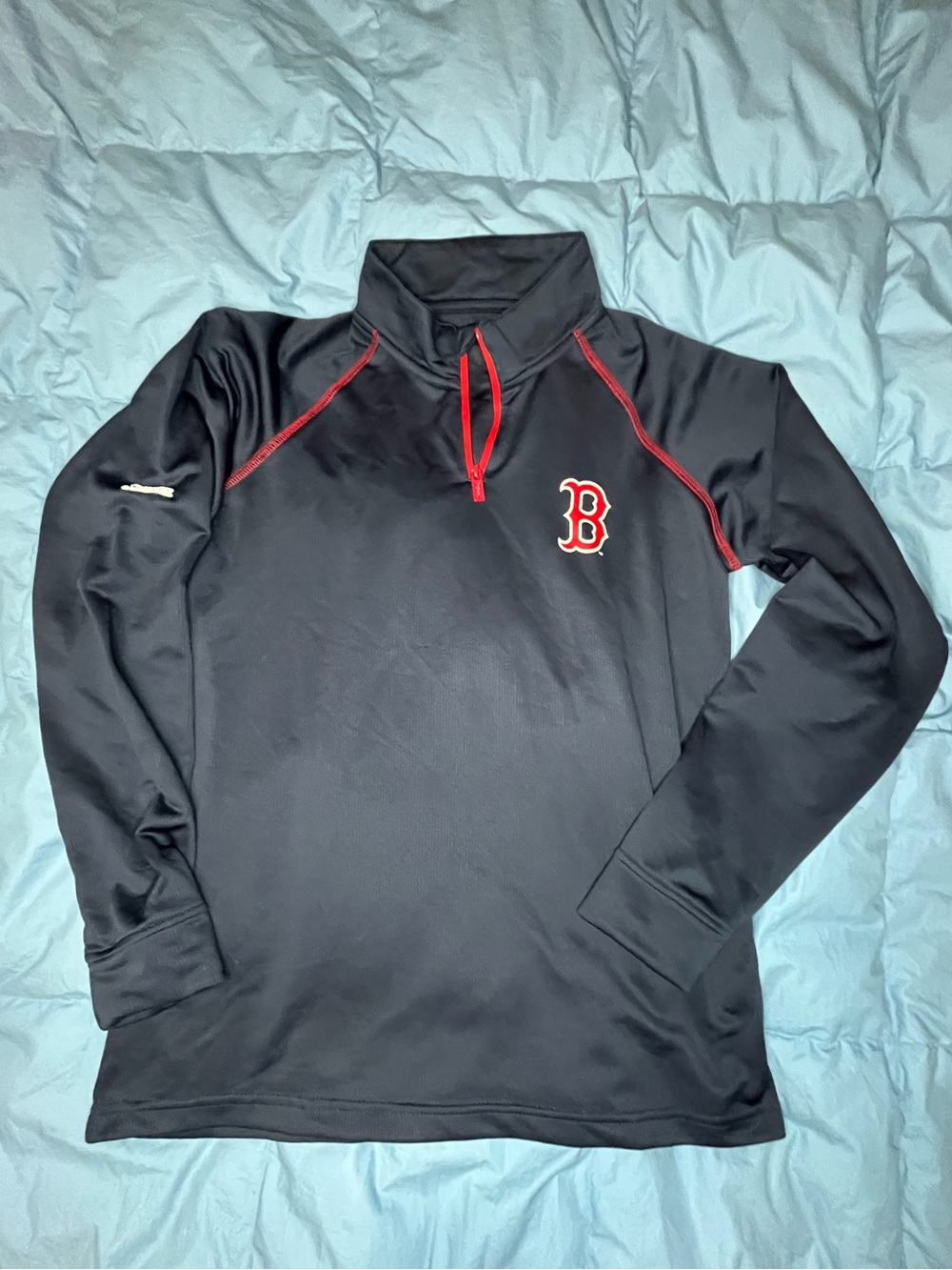 Women’s Stitches Red Sox Quarter Zip Pullover Size Large